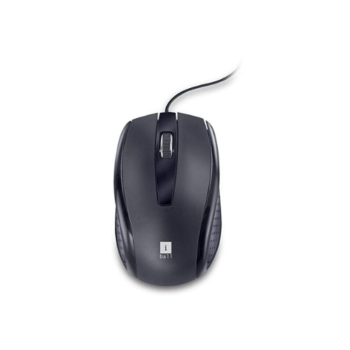 iBall Style 63 Wired USB Optical Mouse (Black)