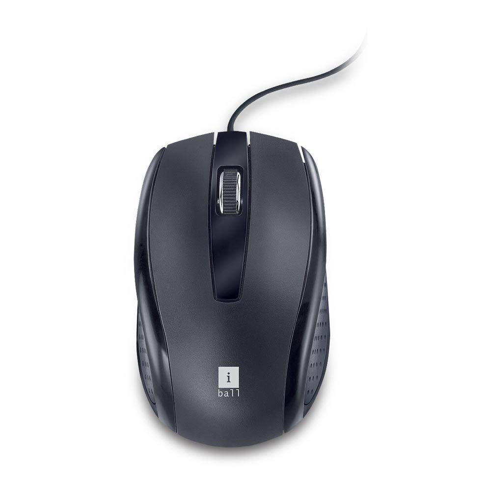 iBall Style 63 Wired USB Optical Mouse (Black)